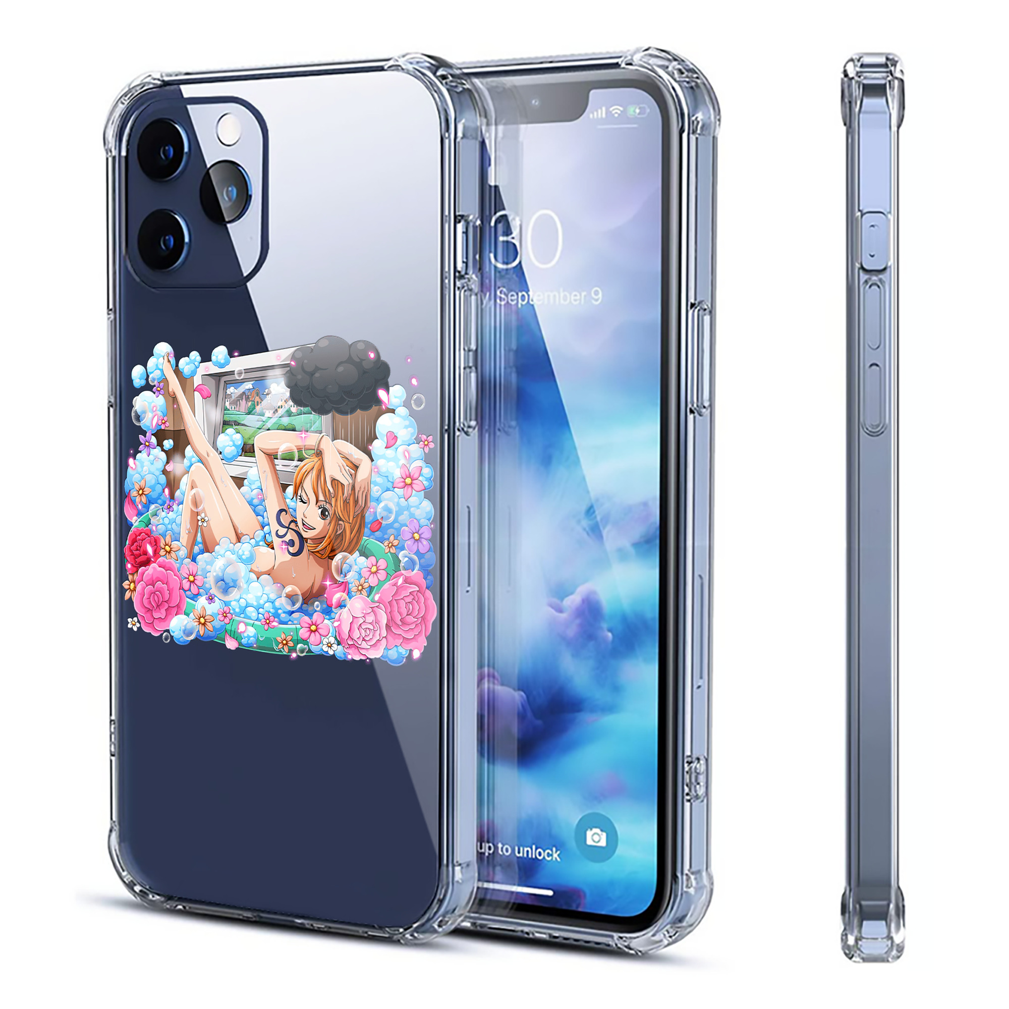 （画像用） ワンピース ナミ ONE PIECE Nami 【iPhone 12シリーズ対応】透明スマホケース（クリアソフトケース）